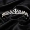 Coroa de Cabeça Nupcial Luxuosa e Elegante, Coroa de Aniversário de Princesa, Acessório de Cabelo Coroa Estilo Coreano, Faixa de Cabeça Brilhante de Strass em Liga