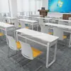 Institución educativa mesa de entrenamiento clase de repaso tutoría estudiantes de primaria y secundaria combinación de escritorio y silla sala de conferencias doble mesa larga