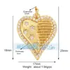 M18 L26 K07 Accesorios para joyería DIY colgante de cobre puro colgante pequeño luna triángulo corazón de melocotón redondo marca