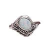 Anillo de mujer con incrustaciones de ópalo de imitación y patrón geométrico de las sucursales transfronterizas europeas y americanas de Cao Shi, estilo económico del mercado nocturno.