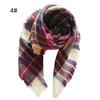 Bufanda de Cachemira Sintética Otoño e Invierno de Comercio Exterior Europeo y Americano del Fabricante, Bufanda Cuadrada Infantil a Cuadros de Colores, Chal, Estilo Europeo y Americano