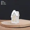 Artesanato de Casa Pequena de Natal em Cerâmica Velas Criativas de LED Atmosfera Festiva Europeia e Americana Decorações de Luz Noturna para Casa