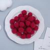 Bolas de Pelúcia de Polipropileno Brancas, Bolinhas Pequenas Vermelhas Macaron, Acessórios Decorativos Rosa, Pompons Coloridos de Alta Elasticidade para DIY