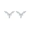 Tonglin aretes europeos y americanos aretes de plata esterlina s925 temperamento moda circonita estilo ins nicho femenino comodín ventas directas de fábrica