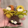 Goma para el pelo de lana estilo coreano con forma de calabaza, elegante y juvenil, diadema elástica para mujer, accesorio para moño