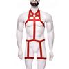 Bambú como ropa SM club nocturno gay hombres gay pecho atado con ropa interior sexy traje unido NZN0011