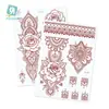 Nuevas Pegatinas de Tatuaje de Encaje de Henna Roja Transfronterizas con un Toque de Lujo, Pegatinas de Tatuaje Temporales Realistas para el Dorso de la Mano, Estilo Indio, En Stock