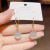 Pendientes de Diseño Personalizado, Lujo Accesible y Pendientes de Gama Alta, Exquisitos y de Moda, Pendientes de Zirconia Color Oro Champagne con Forma de Durian
