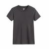 Camiseta Feminina Japonesa Manga Curta Gola Careca Lisa Base Casual Versátil Emagrecedora para o Dia a Dia