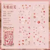 Folha de adesivos PET transfronteiriça Série Jardim Cênico 4 folhas por pacote Tema Borda Floral Material Base Adesivo DIY