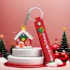 Llavero Colgante Navideño Lindo de Dibujos Animados Muñeco de Plástico Blando Muñeco de Nieve Anciano Reno Colgante para Mochila Escolar Regalo al por Mayor