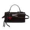 Bolsa Quadrada Pequena de Moda Retrô Europeia e Americana de Alto Padrão Transfronteiriça Bolsa Clássica Feminina Bolsa de Ombro com Fecho Exquisito Bolsa Transversal