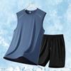Traje deportivo casual de verano delgado directo de fábrica para hombre y mujer, camiseta suelta transpirable, conjunto de pantalones para hombre