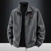 Chaqueta de Polar para Hombre Edición de Fábrica Original Otoño e Invierno, Engrosada y Forrada de Polar, Chaqueta con Cuello Alto para Hombre, Ropa Polar para Hombre, Abrigo Cálido