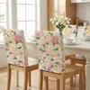 Nueva Funda de Silla Estilo Ins Floral Primavera y Verano Funda de Silla de Algodón Lino Media Cubierta Funda de Silla para el Hogar