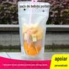 Saco Selado Descartável para Milkshake Chá de Leite Saco para Bebidas Saco para Suco Saco Autosselante para Água Potável Saco de Bebida Portátil de Mão