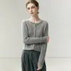 Cardigan Suéter Outerwear de Lã Tricotada Quente, Gola Alta, Slimming, Manga Longa, Versátil, Fashion