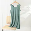 Camisola de Modal para Verão para Mulheres, Fina, Respirável, Alça Fina (Spaghetti), Sem Mangas, Cor Sólida, Pode ser Usada Fora