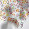 Yitu Formiga Picture Shell Light Flor de Cinco Pétalas Adesivos para Nail Art Coloridos Exquisitos Flor Doce Adesivos Decorativos Yt5897