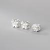 Plata Pura 999 Plata Dura 3D Galvanizada Oro de 18K Cuentas Espaciadoras de Flores Hechas a Mano DIY Pulsera Material de Cuerda Trenzada Cuentas Sueltas Q0597
