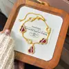 Libro Rojo Explosivo Retro Exquisito Alto Sentido Zirconio Hueco Calabaza Collar Entrada Lujo Nicho Borla Cadena Clavícula para Mujeres