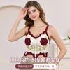 Chaleco de Encaje Sexy sin Costuras de Crochet Bordado de Color Contrastante Transfronterizo con Hermosa Espalda Transpirable Todo en Uno con Copa Fija Envolvente de Pecho