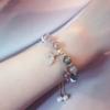 Pulsera de cola de pez de cristal de fresa de cristal para mujer coreana en línea explosiones rojas en vivo pulsera de cristal de perla al por mayor