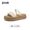 Pantuflas de Suela Gruesa Zhr para Mujer, Sandalias Nuevo Estilo Verano 2026, Bonitas y Cómodas, Versátiles para el Uso Diario
