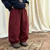 Nuevos Pantalones Deportivos para Niñas Estilo Coreano 26 Niña Bebé Otoño/Invierno Color Sólido Versátiles Cintura Definida Felpa Personalidad de Moda Pantalones Casuales
