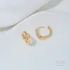 Pendientes de Corazón Color Melocotón Rellenos de Oro de 14K, Pendientes de Corazón de Color Ecológicos, Ganchos Franceses para Orejas, Pendientes de Moda Hechos a Mano para Bricolaje de Celebridades de Internet