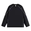 Camiseta de Manga Larga Casual Americana para Hombre para Ciclismo al Aire Libre, Nuevo Modelo Otoño 2026 con Diseño de Costuras, Top de Moda y Versátil para Hombre