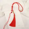 Corda de Pingente Trançada DIY Feita à Mão com Borla, Pingente de Bolsa de Incenso, Corda Decorativa Estilo Chinês
