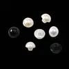 Botones de Perla de Plástico con Pie Alto, Botones Decorativos Redondos Negros y Blancos, Universales para Camisas, Suéteres y Abrigos