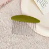 Pente para Franja Estampa de Leopardo com Revestimento de Veludo, Pente de Cabelo com Dentes, Grampo Antiderrapante, Acessório de Cabelo para Coque, Presilha de Cabelo Venda por Atacado