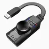 Adaptador USB para 3,5 mm, placa de som virtual 7.1 para computadores de mesa e notebooks, modelo Puji GS3