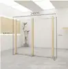 Estante de Exhibición para Tienda de Ropa Acero Inoxidable Tienda de Ropa para Mujer Estante Nuevo Color de Tronco Antiguo De Piso a Piso Colgador Nakajima