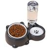 Conjunto de Tigelas para Pets Inclui um Dispensador Automático de Água e Tigelas de Plástico (Material PP), Adequado para Gatos e Cachorros. As Tigelas Possuem um Design Destacável Para Fácil Limpeza.