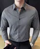 Camisa de rayas de manga larga para hombre estilo europeo y americano transfronteriza con estampado digital 3D estilo vaquero occidental