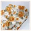 Tres Cuadrículas de Rociado Tela Estampada Floral Pequeña Camisa de Vestir Nueva Tela de Cuadrículas Semitransparentes Primavera, Verano y Otoño Ropa para Mujer