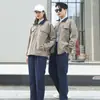 Conjunto de Roupas de Trabalho de Manga Longa para Primavera e Outono para Trabalhadores de Oficina de Reparos, Vestuário para Trabalho na Construção Civil e Mecânica, Uniformes para Trabalhadores da Construção