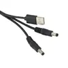 Cabo de Dados USB Plug Três Vias Plug DC 5.5X2.1 Cobre Puro Orifício Redondo Cabo de Carregamento de Áudio para Microfone de Celular