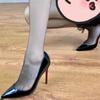 Zapatos de tacón alto para mujer 2023 Primavera y Otoño Nuevo tacón de aguja elegante de punta zapatos de una sola capa para mujer gran cantidad Congyou