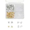 Set de tapones para los oídos multicolores, incluyendo cierres metálicos para pendientes, tapones de silicona antideslizantes y tapones transparentes; Materiales para accesorios de aretes DIY