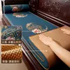 Cojín de sofá de secuoya, alfombrilla de asiento refrescante de doble cara para verano, estilo chino nuevo, adecuado tanto para invierno como para verano, base de sofá de madera maciza, antideslizante, hecho a medida