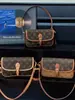 Bolsa Quadrada Pequena Monograma Estampa Versátil Estilo High-End Alça Larga Cor-Bloqueio Aba Ombro Único Transversal para Mulheres 2026