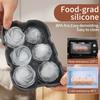 Forma de Gelo Diamante de Silicone 6 Cavidades Transfronteiriça para Bar de Uísque, Cubo de Gelo, Molde de Gelo, Molde de Bola de Gelo Rosa com Tampa