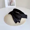 Sombrero de Visera de Satén de Moda con Doble Lazo Estilo Japonés para Mujer Verano Casual Versátil Sombrero para el Sol para Viajes Cotidianos Ciclismo Sombrero para el Sol
