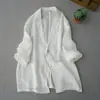 Blazer delicado para mujer de primavera y verano, top casual versátil de color liso, prenda exterior holgada de manga larga, camisa protectora del sol, traje