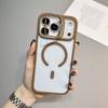 Adequado para Iphone17 Carregamento Magnético Capa de Celular Suporte de Lente Apple 16 Transparente 15Promax Capa Protetora Anti-Queda
