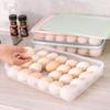 Almacenamiento de Huevos para Refrigerador 24 Rejillas Rejillas para Huevos Bandeja para Huevos Venta al por Mayor Cocina a Prueba de Polvo Caja de Almacenamiento de Alimentos con Tapa Partición Sellada
